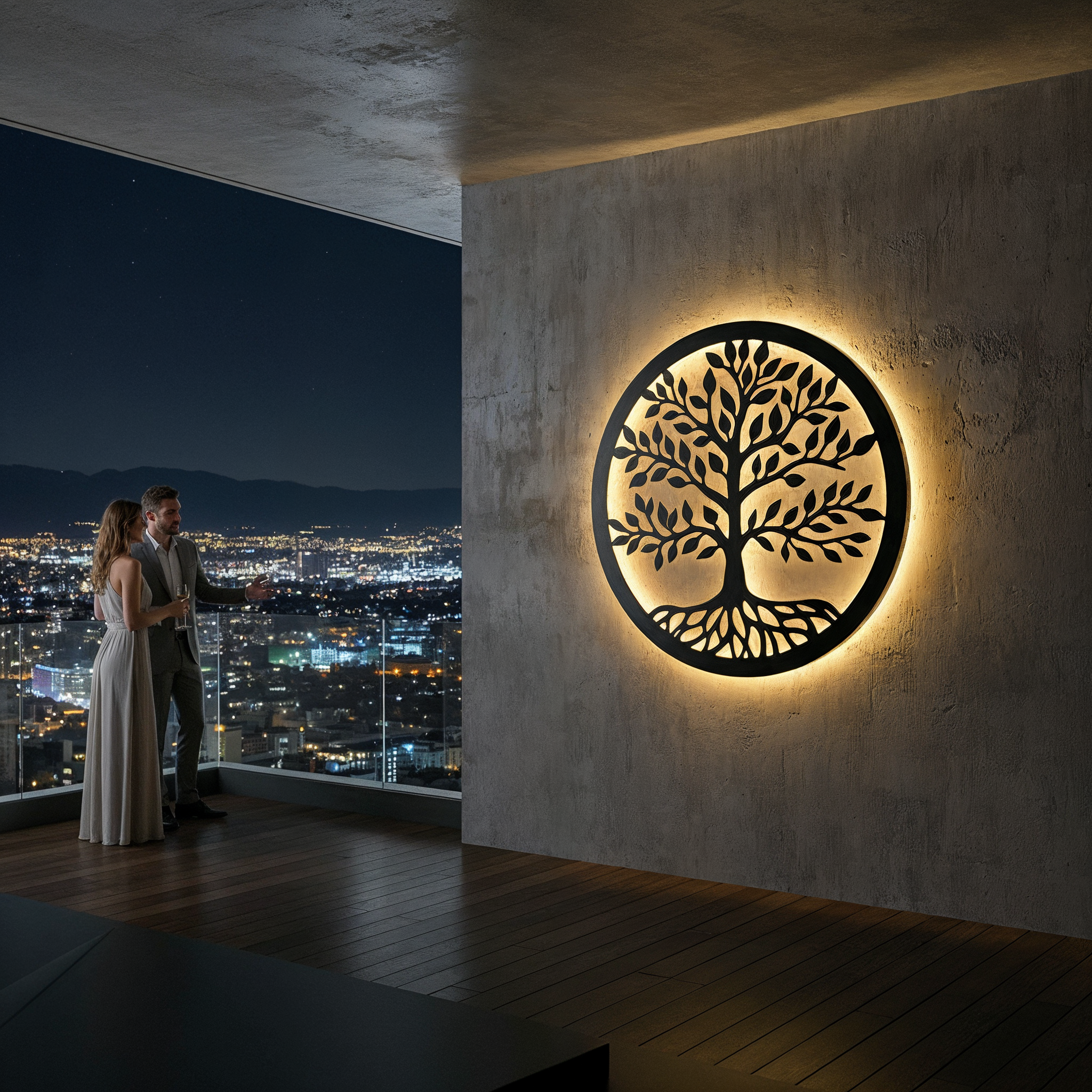 Illuminated Tree of Life Wall Art