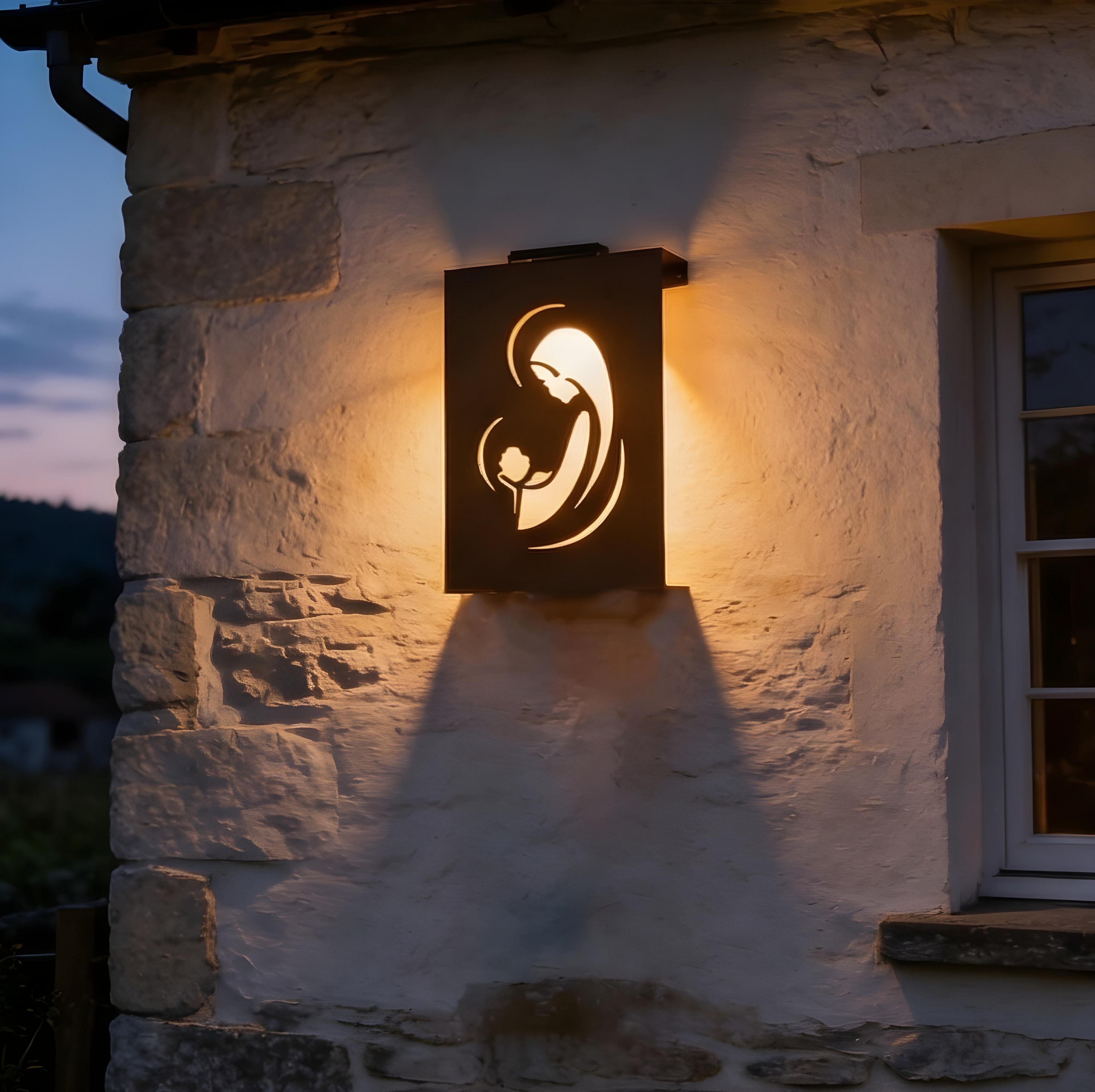 Wireless Illuminated Virgin Mary Wall Art