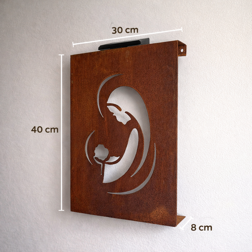 Virgen Solar en Acero Corten