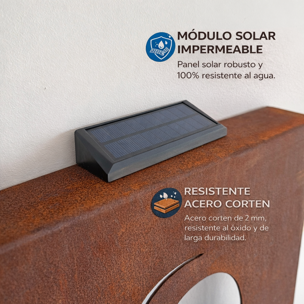 Virgen Solar en Acero Corten