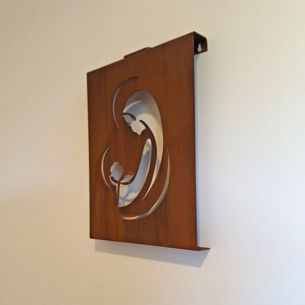 Virgen Solar en acero corten