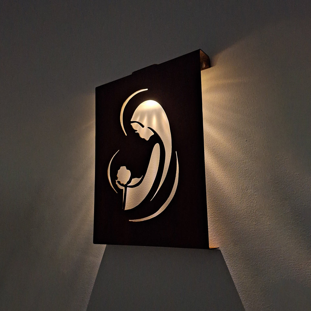 Virgen Solar en acero corten